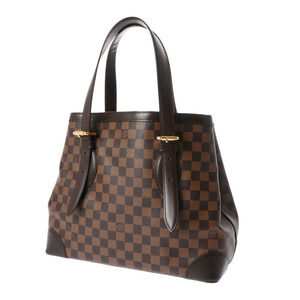 Louis Vuitton Damier Handbag Canvas Hampstead Brown